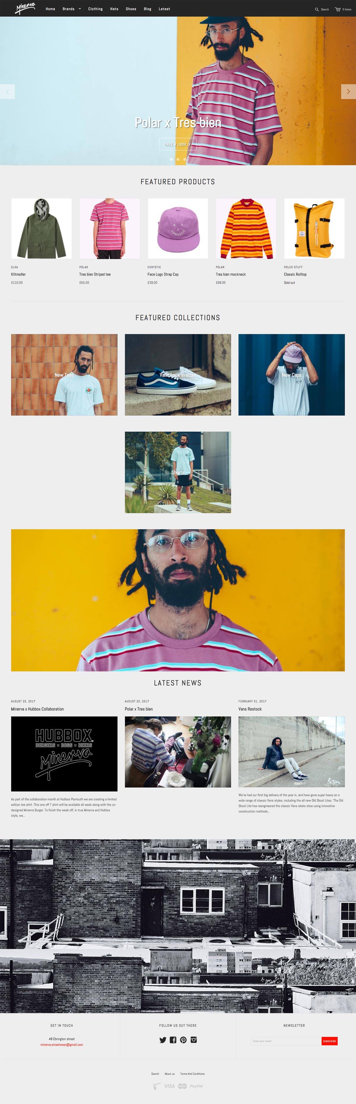 eCommerce website: Minerva