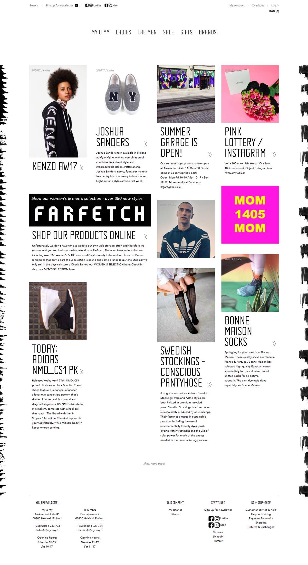 eCommerce website: My o My