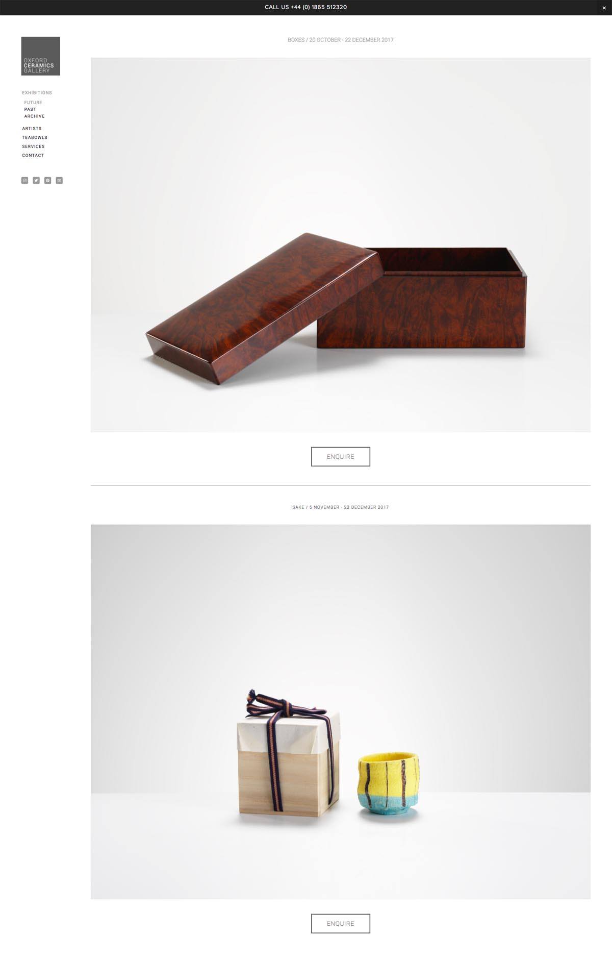 eCommerce website: Oxford Ceramics