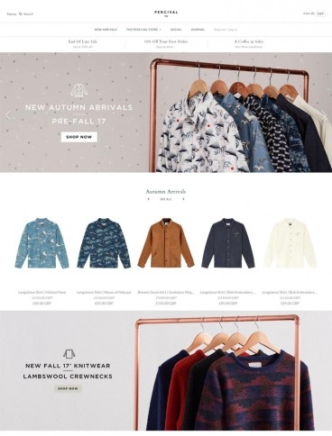 eCommerce website: Percival