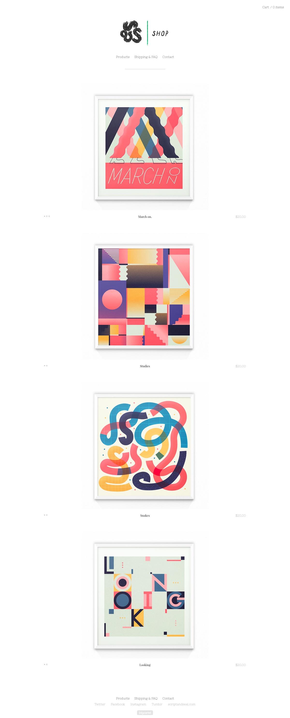 eCommerce website: Script & Seal