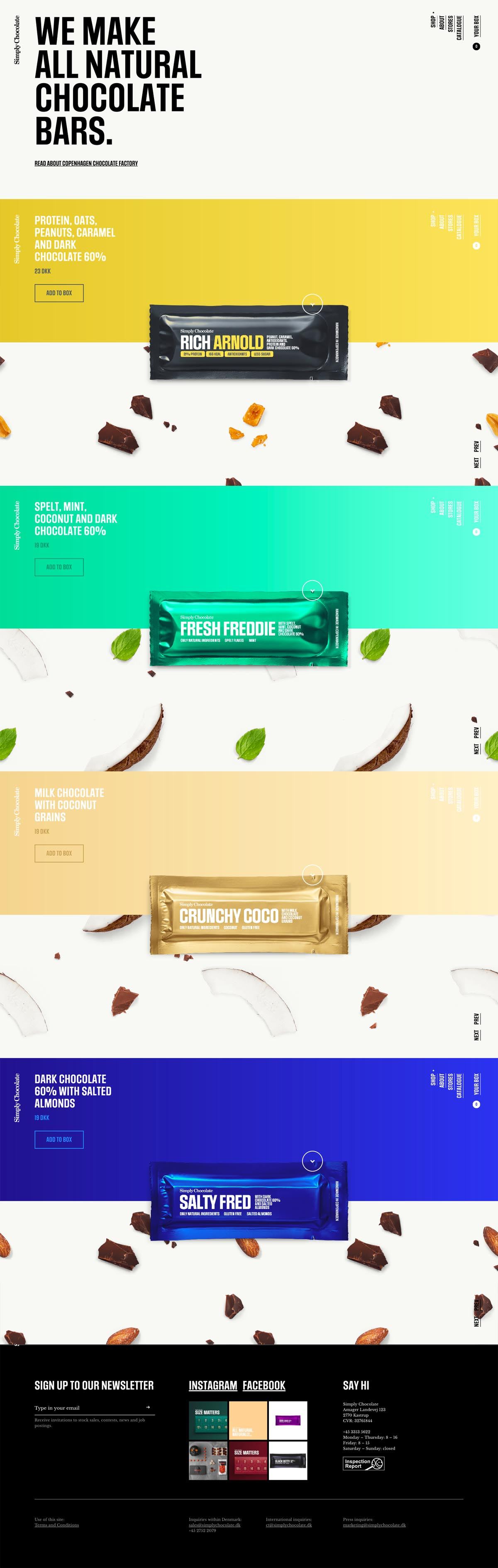 eCommerce website: Simply Chocolate