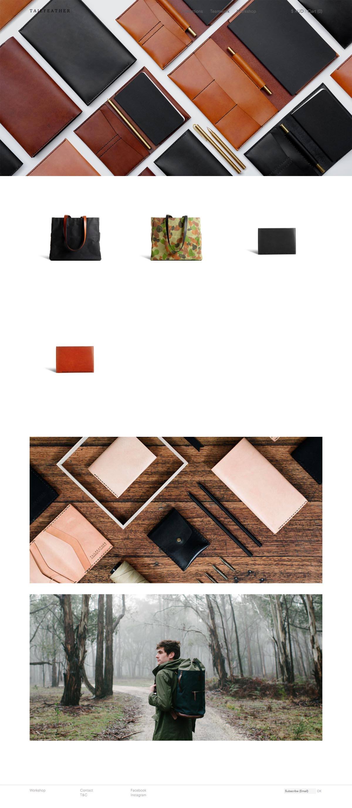 eCommerce website: Tailfeather