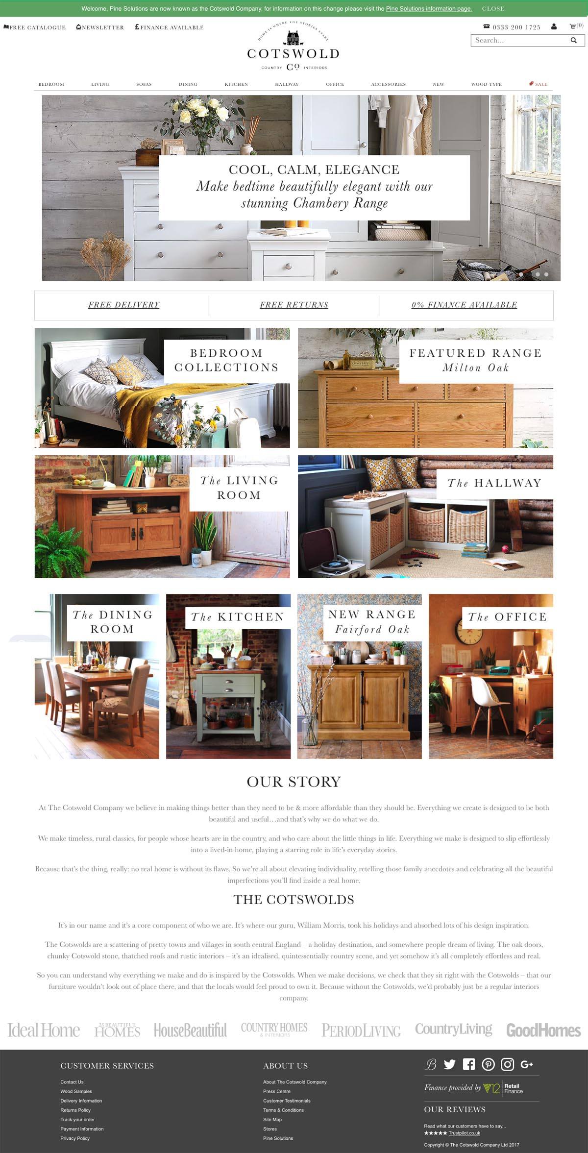 eCommerce website: The Cotswold Company