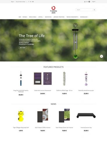 eCommerce website: Tierra Zen