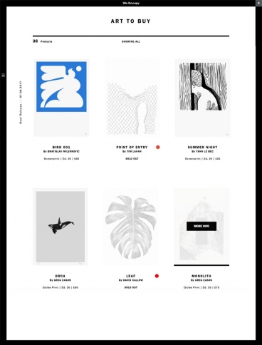 eCommerce website: We Occupy