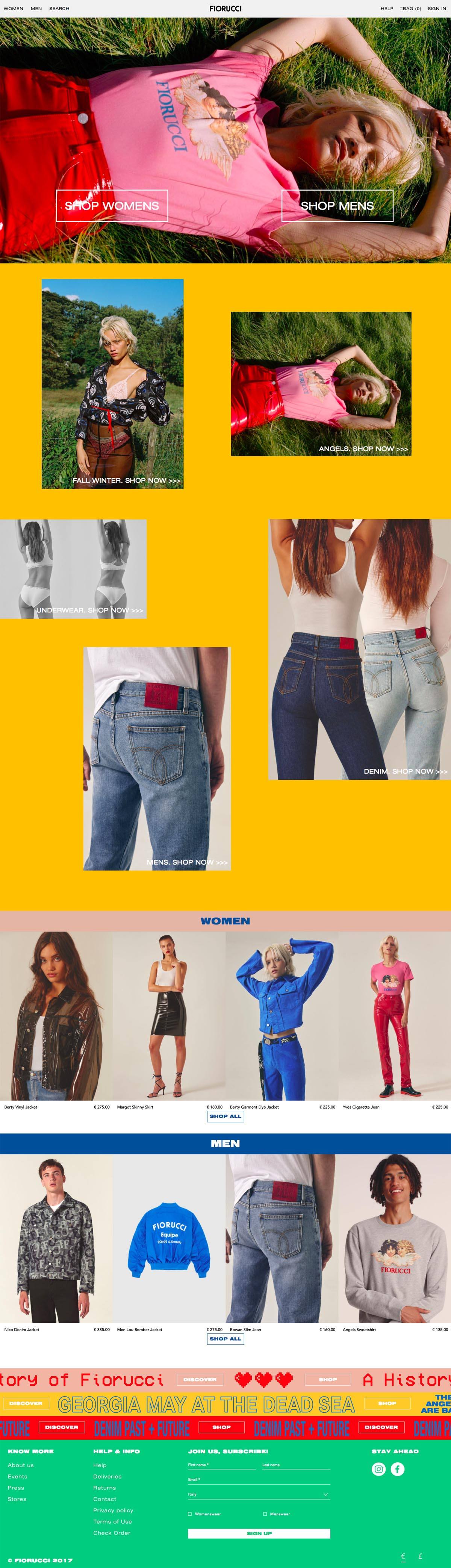eCommerce website: Fiorucci