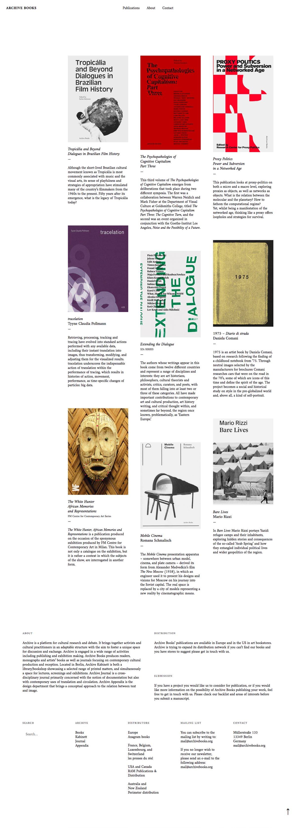 eCommerce website: Archive Books