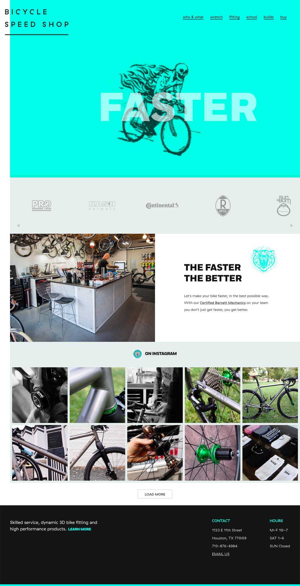 eCommerce website: Bicycle Speed Shop