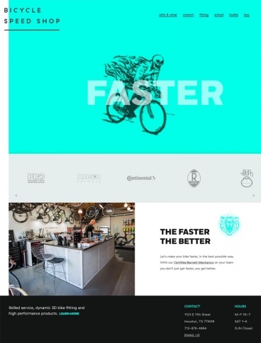 eCommerce website: Bicycle Speed Shop