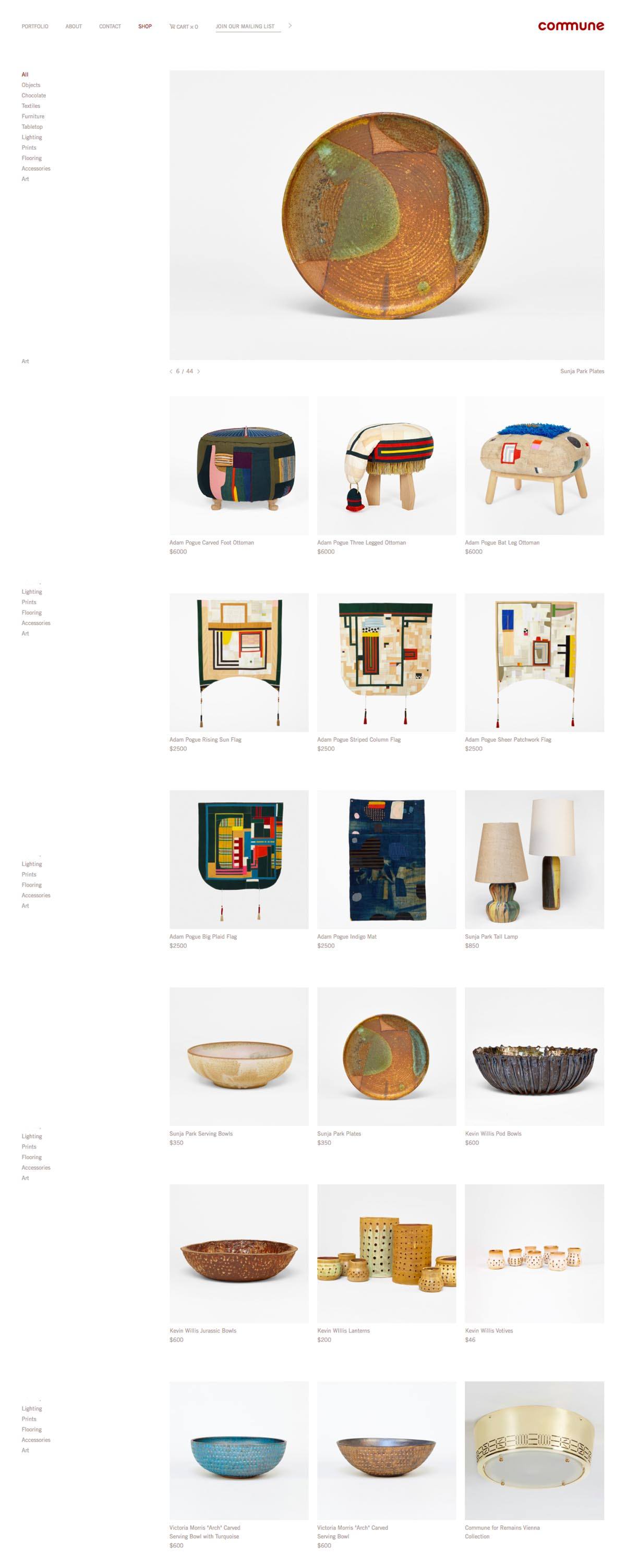 eCommerce website: Commune