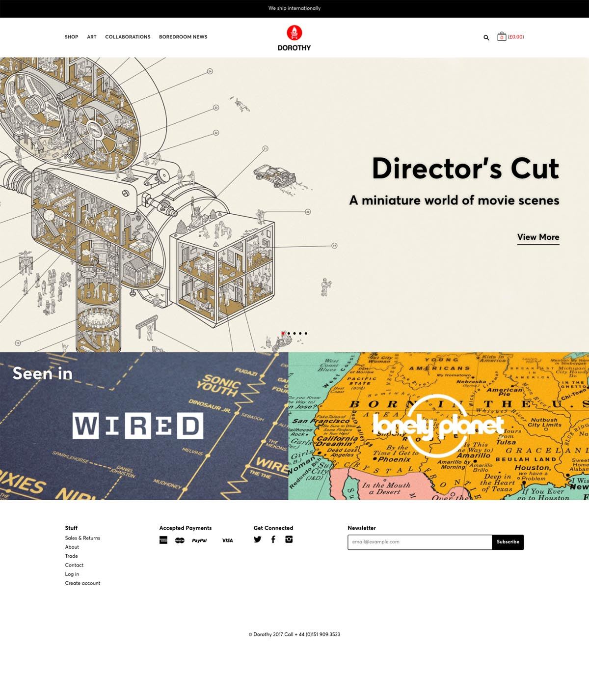 eCommerce website: Dorothy