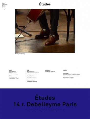 eCommerce website: Études Studio