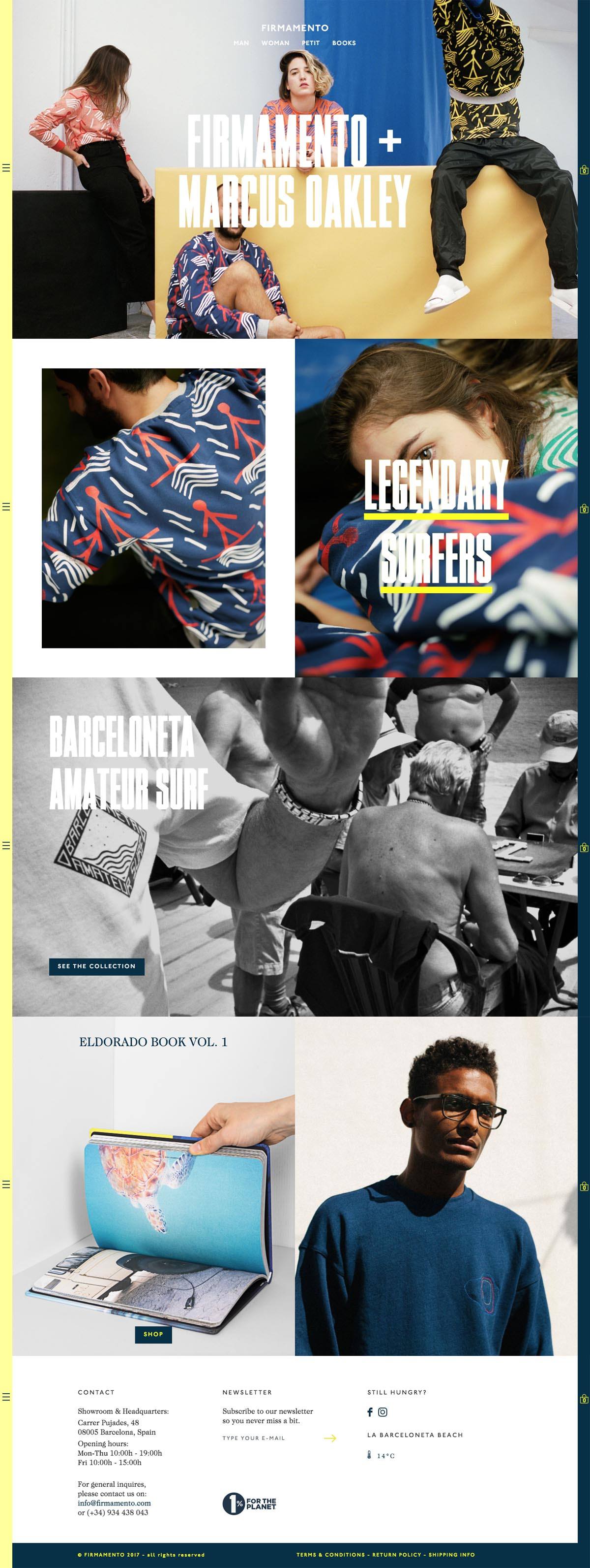 eCommerce website: Firmamento