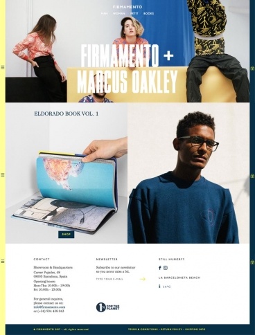 eCommerce website: Firmamento