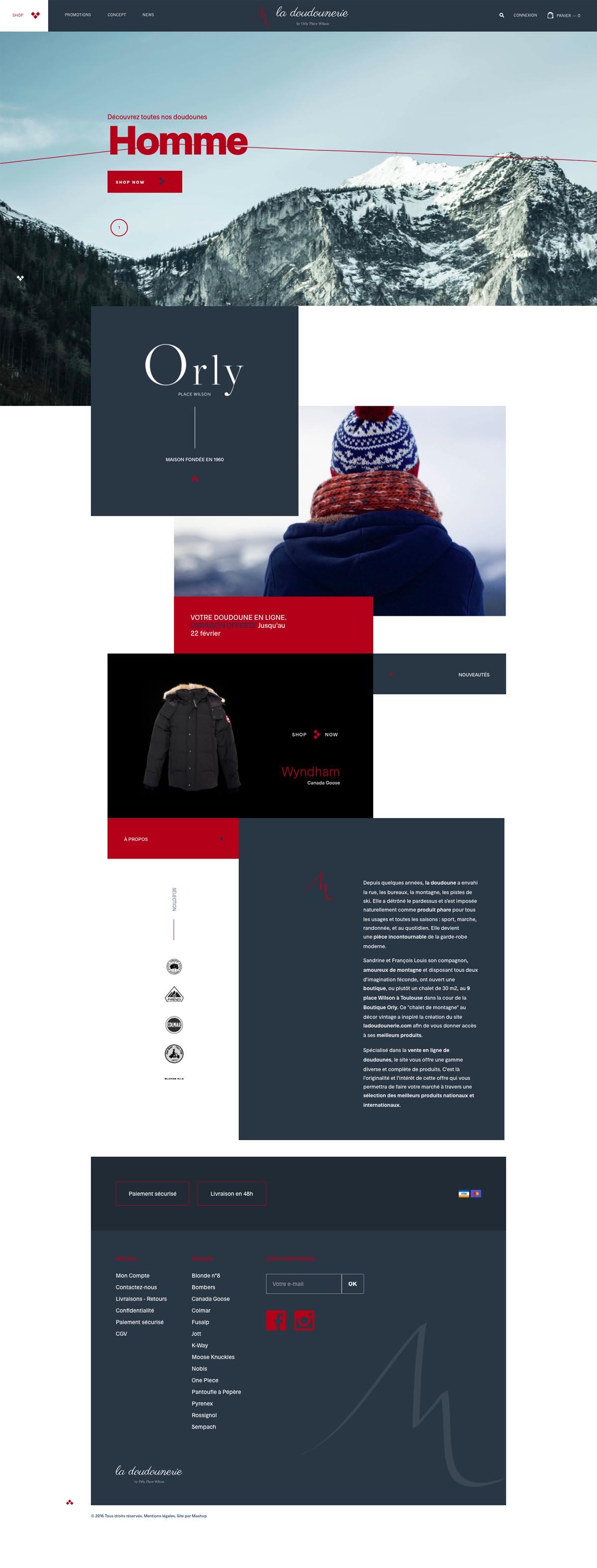 eCommerce website: La Doudounerie