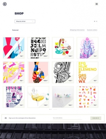 eCommerce website: Lamington Drive