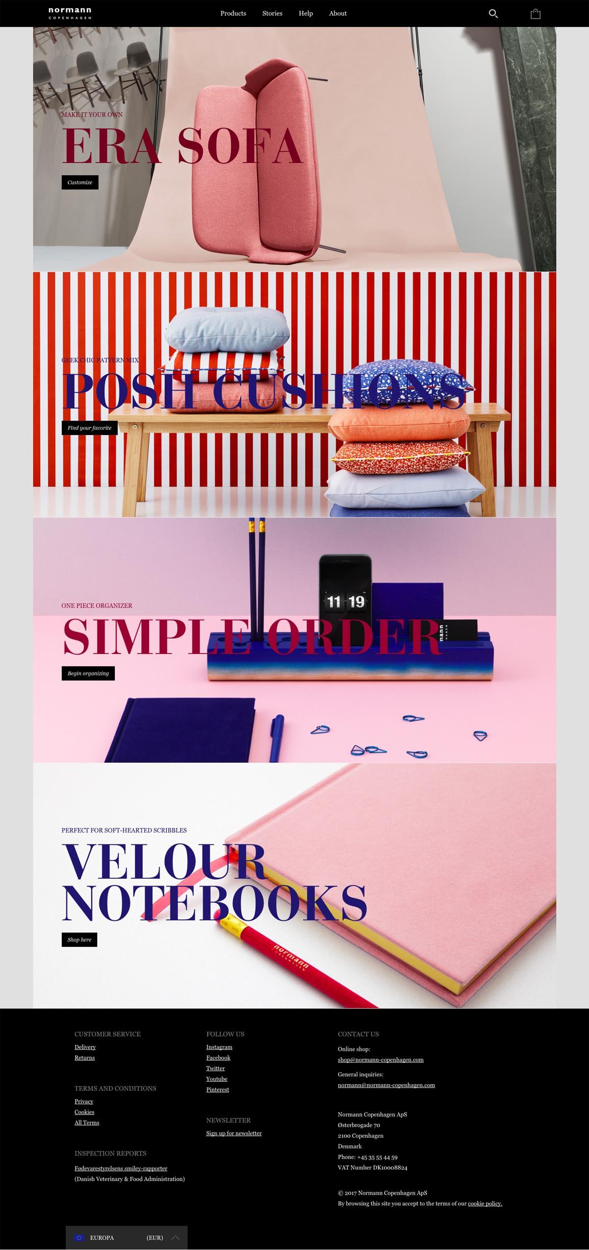 eCommerce website: Normann Copenhagen