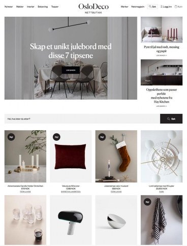 eCommerce website: OsloDeco