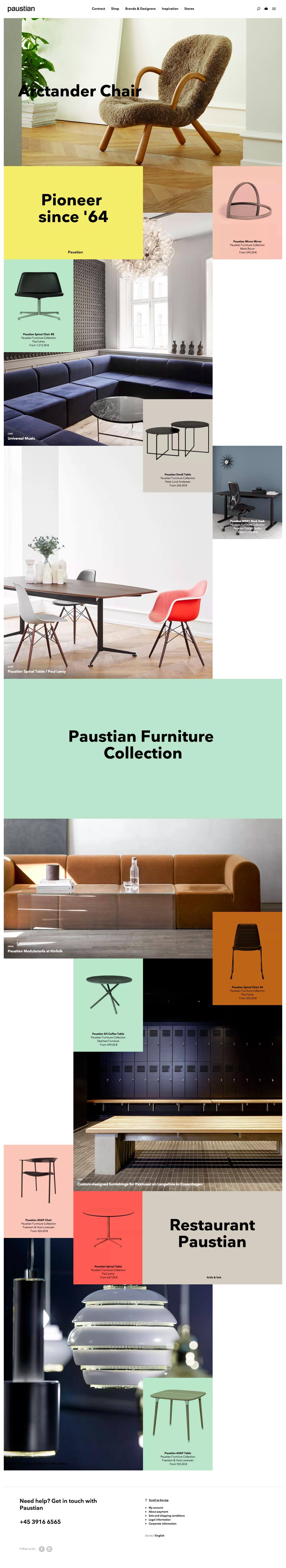 eCommerce website: Paustian