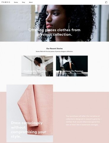eCommerce website: Phaedis