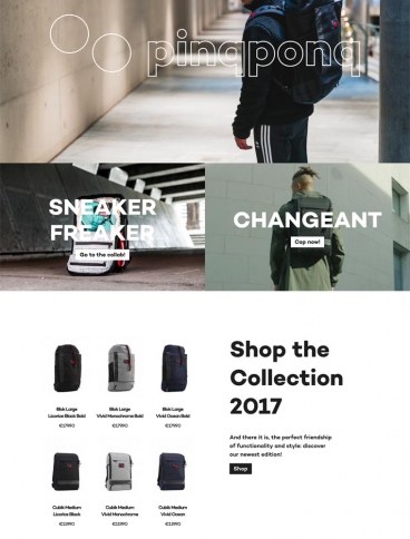 eCommerce website: Pinqponq