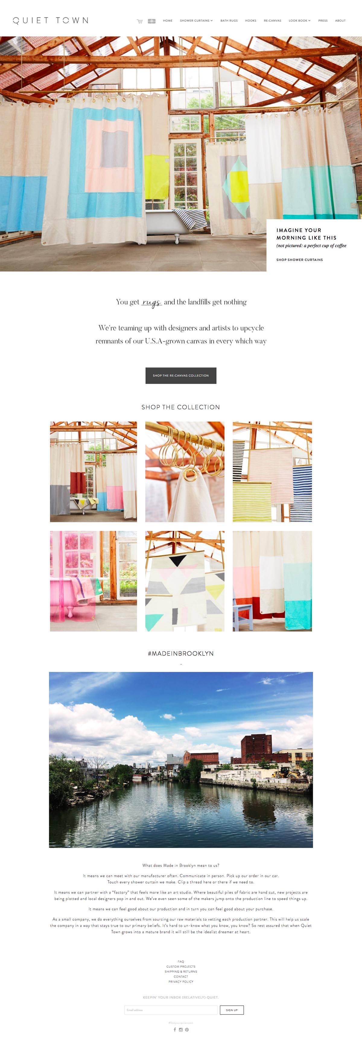 eCommerce website: Quiet Town
