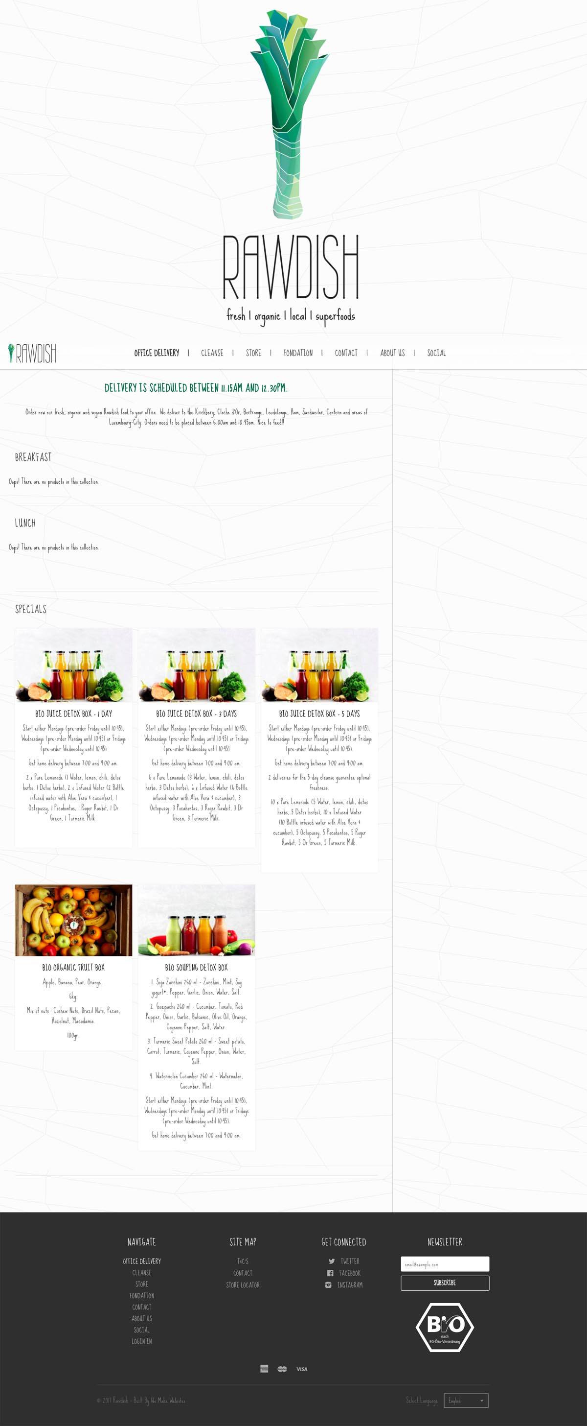 eCommerce website: Rawdish