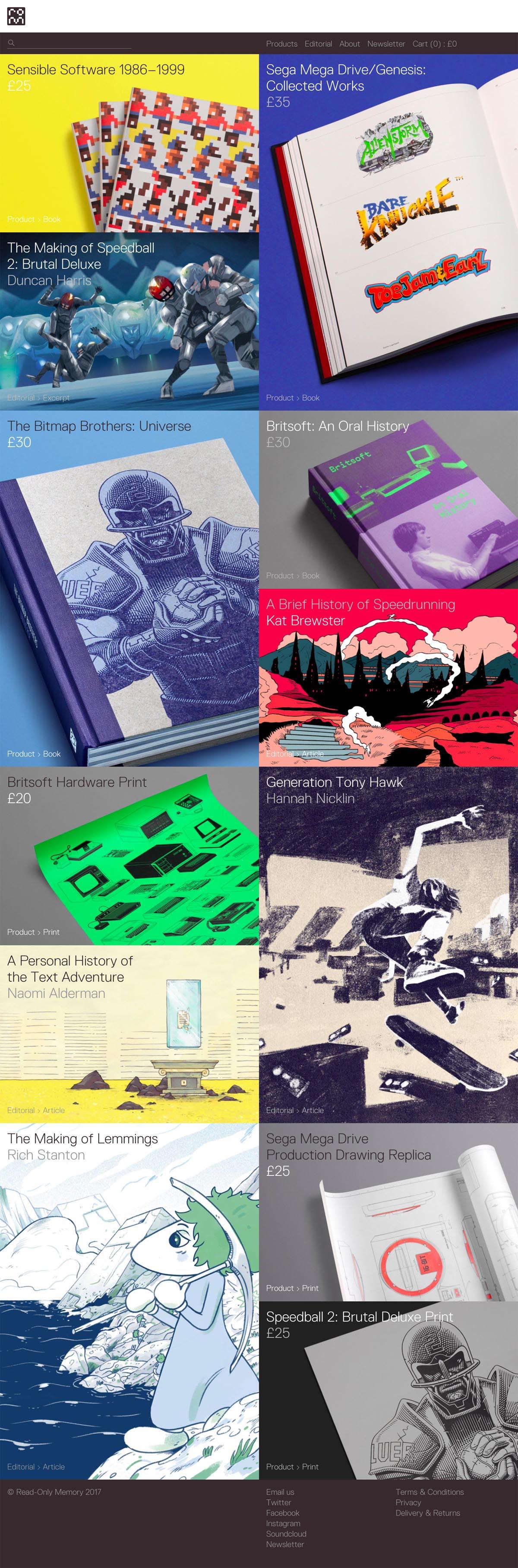 eCommerce website: Read-Only Memory