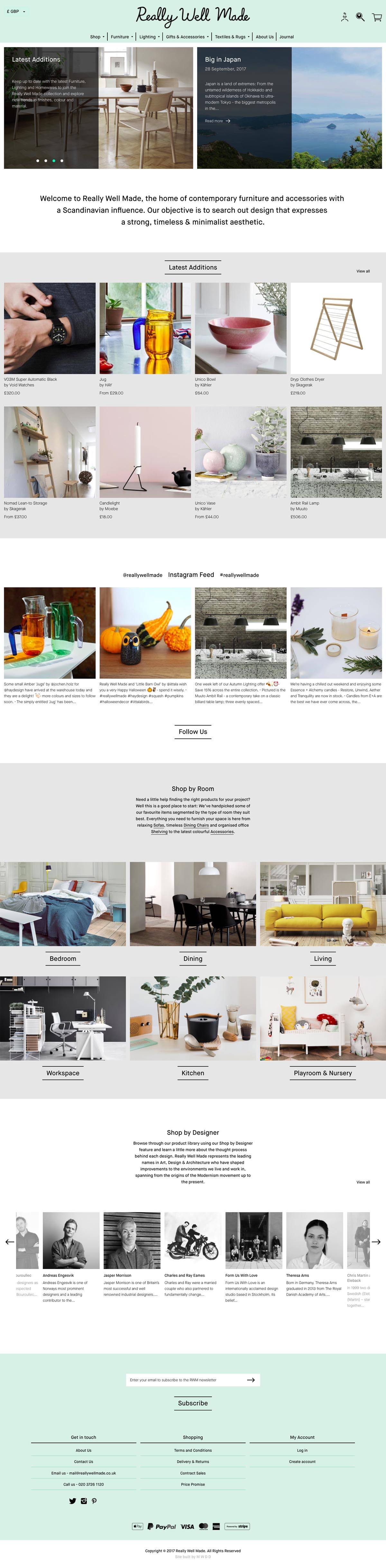 eCommerce website: Really Well Made