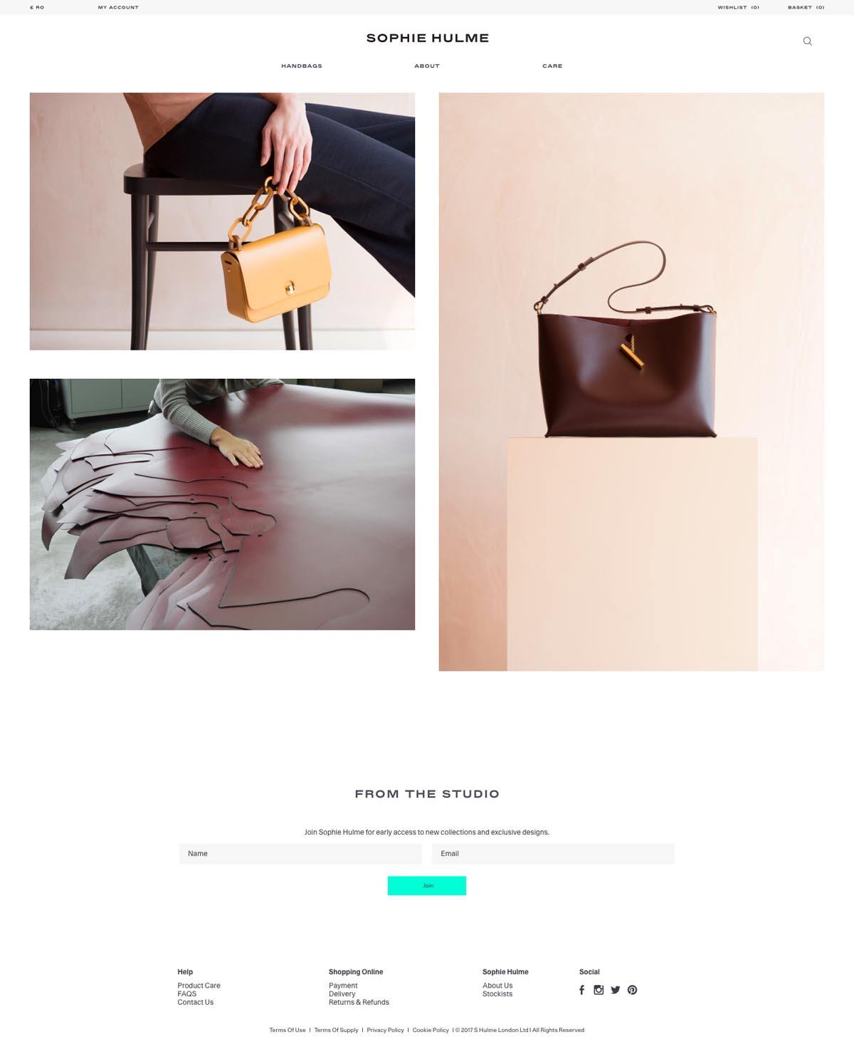eCommerce website: Sophie Hulme