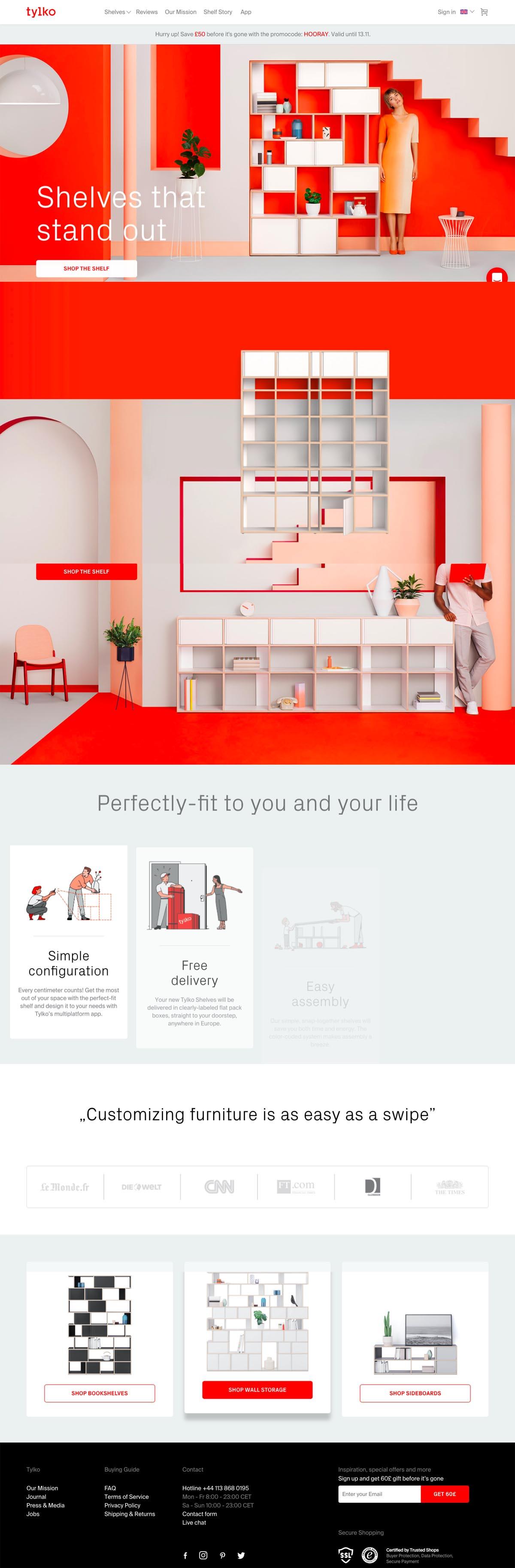 eCommerce website: Tylko