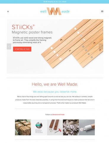 eCommerce website: Well Made