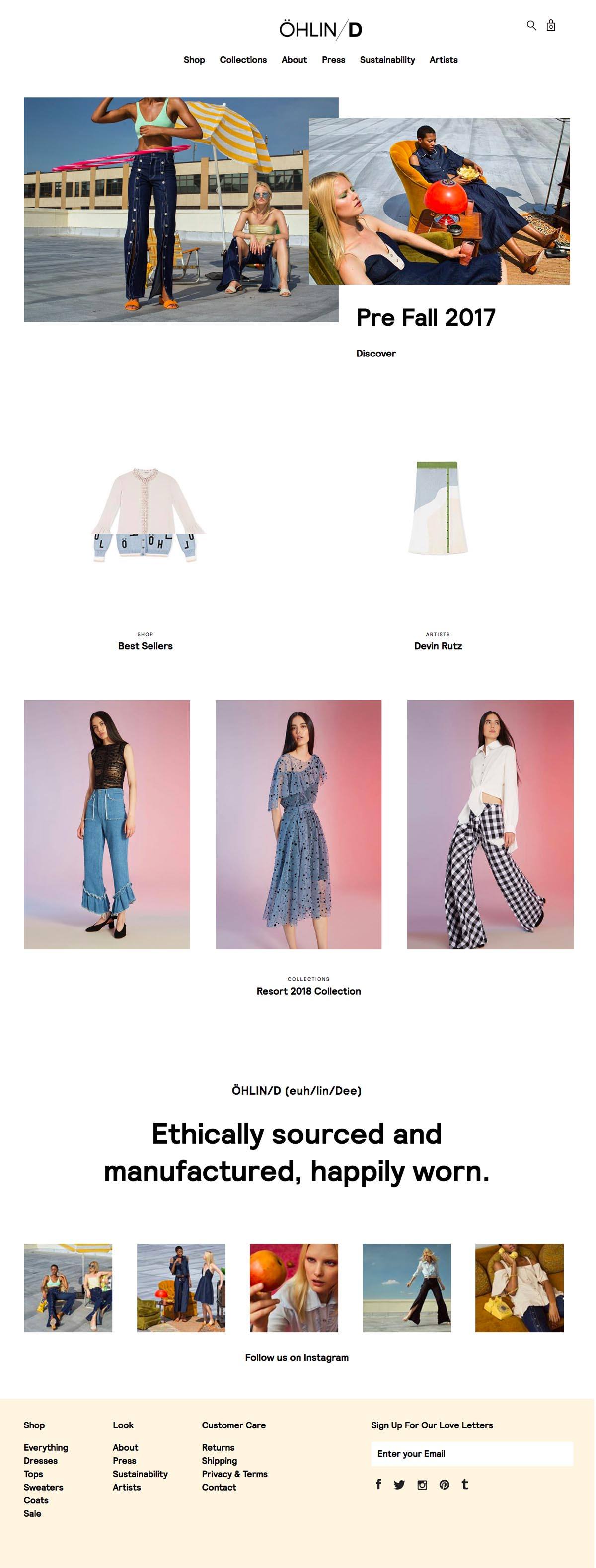 eCommerce website: ohlin-d