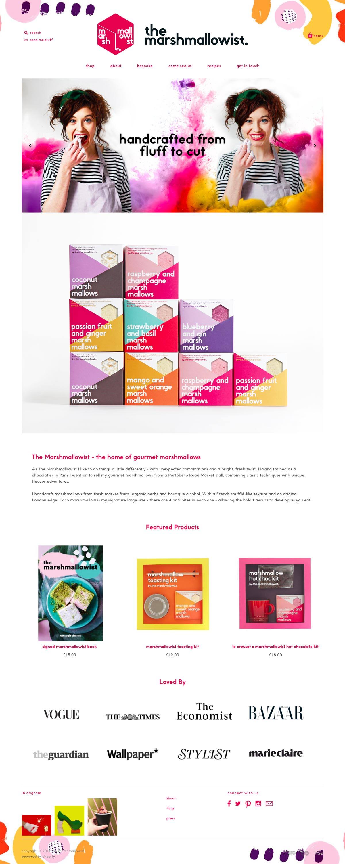 eCommerce website: the marshmallowist