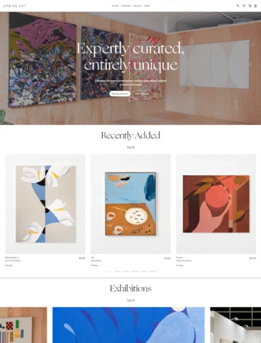 eCommerce website: Uprise Art