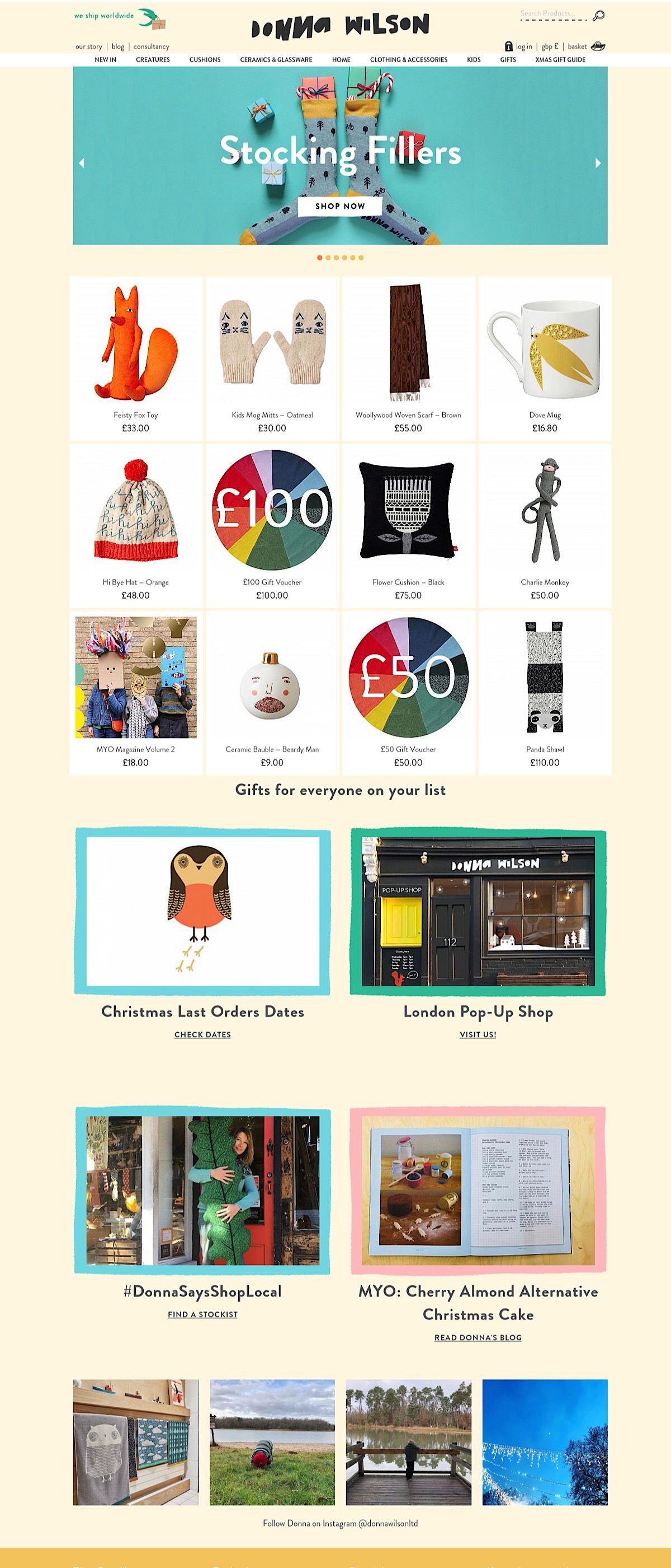 eCommerce website: Donna Wilson