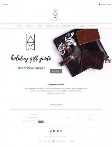 eCommerce website: Alexis Drake