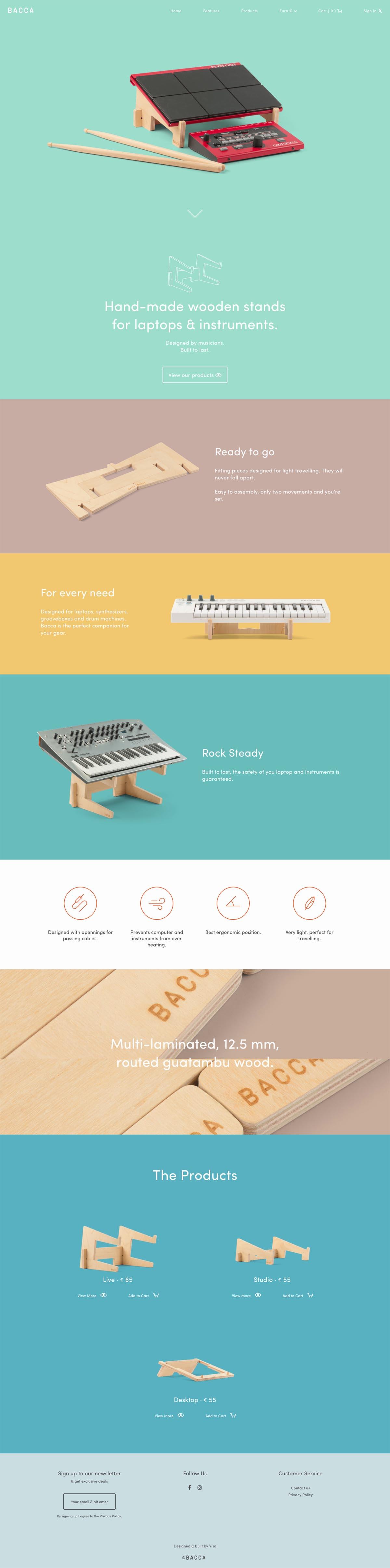 eCommerce website: BACCA