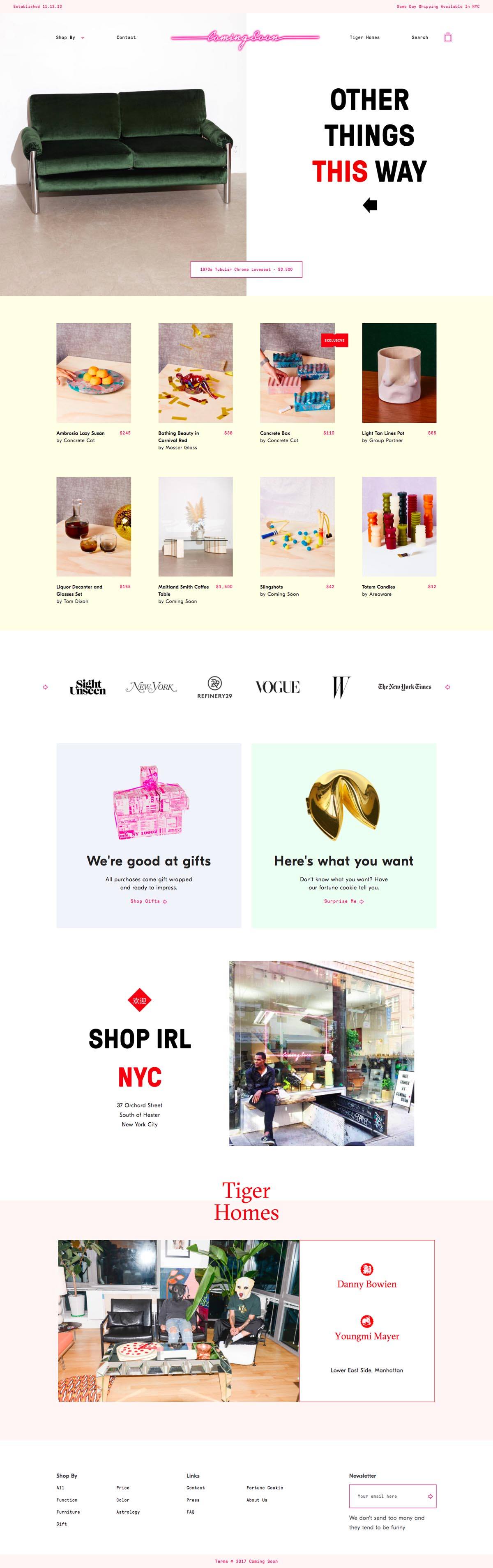 eCommerce website: Coming Soon