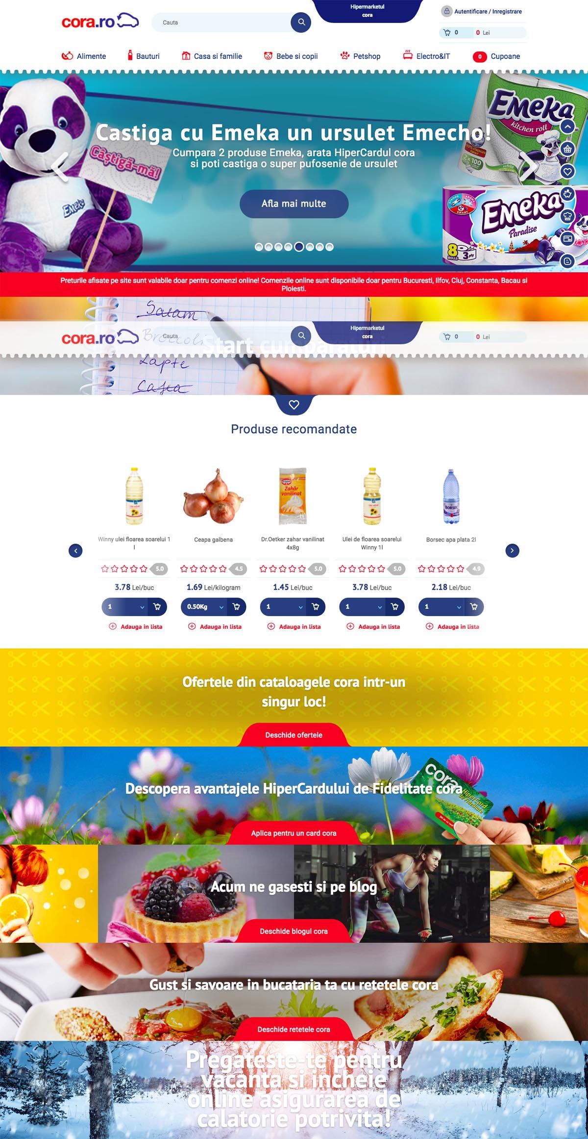 eCommerce website: Cora