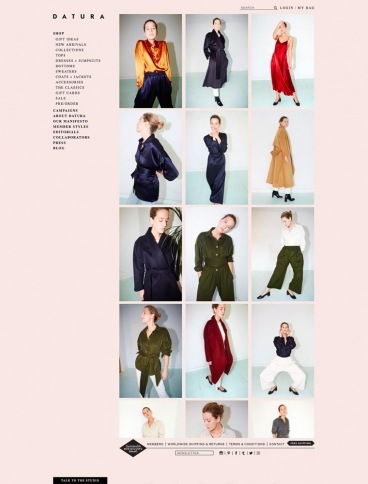 eCommerce website: DATURA