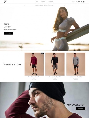 eCommerce website: Gymshark