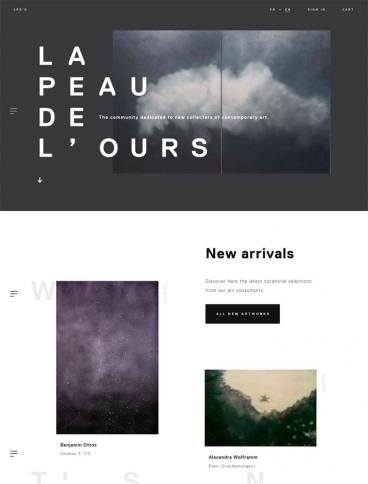 eCommerce website: La peau de l’ours