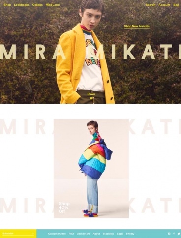 eCommerce website: Mira Mikati