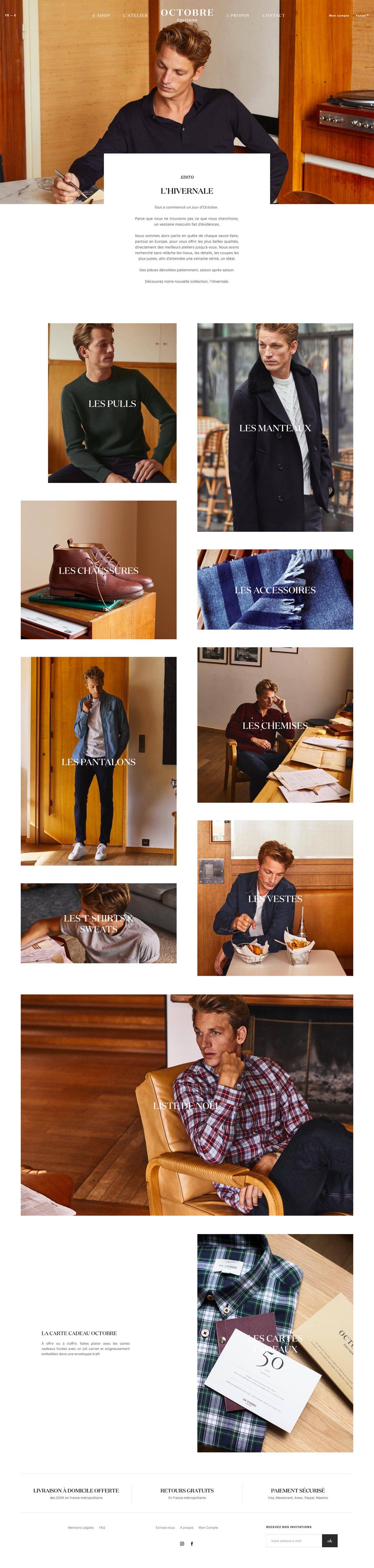 eCommerce website: Octobre