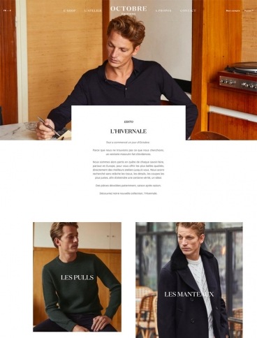 eCommerce website: Octobre