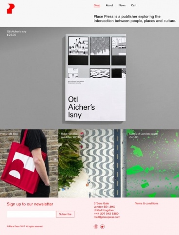 eCommerce website: Place Press