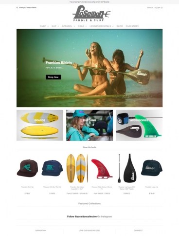 eCommerce website: Poseidon SUP