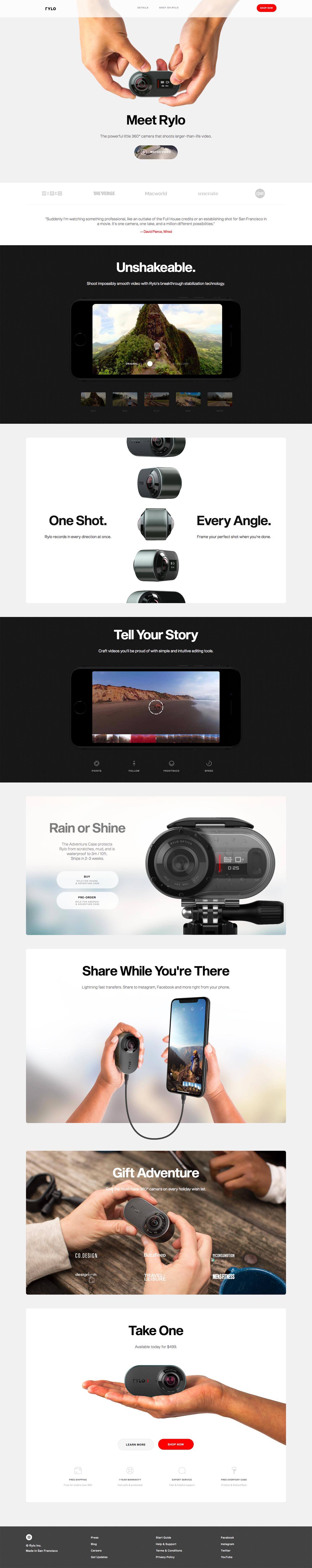 eCommerce website: Rylo Inc